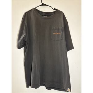 Carhart Black Pocket Tshirt Size 2XL Back graphic